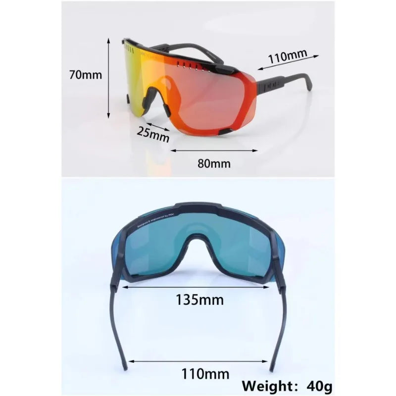 POC DEVOUR Road Bike Outdoor Windproof Glasses Sports Mountaineering Mountain Climbing Running Bike Riding Windproof Glasses