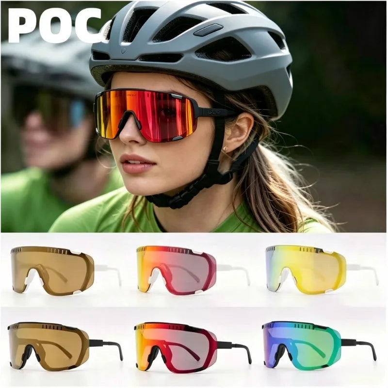 POC DEVOUR Road Bike Outdoor Windproof Glasses Sports Mountaineering Mountain Climbing Running Bike Riding Windproof Glasses