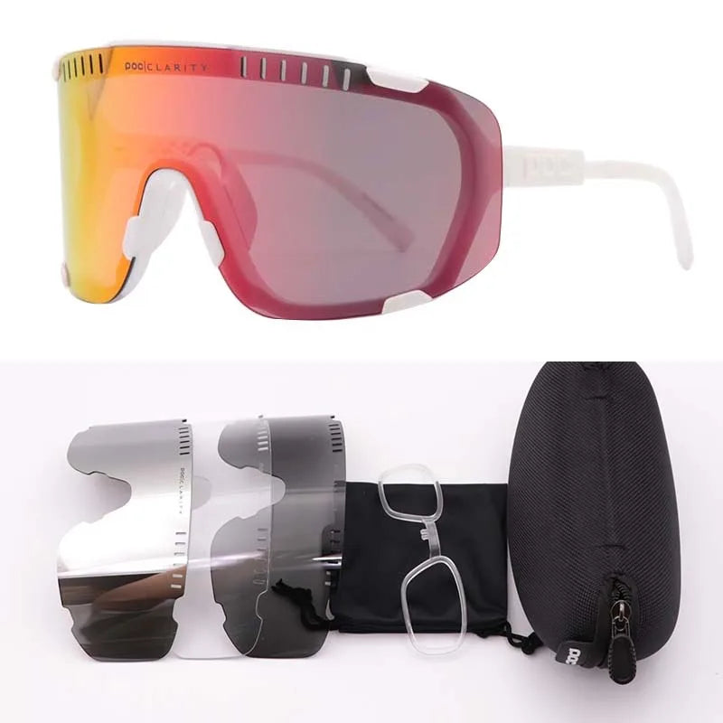 POC DEVOUR Road Bike Outdoor Windproof Glasses Sports Mountaineering Mountain Climbing Running Bike Riding Windproof Glasses