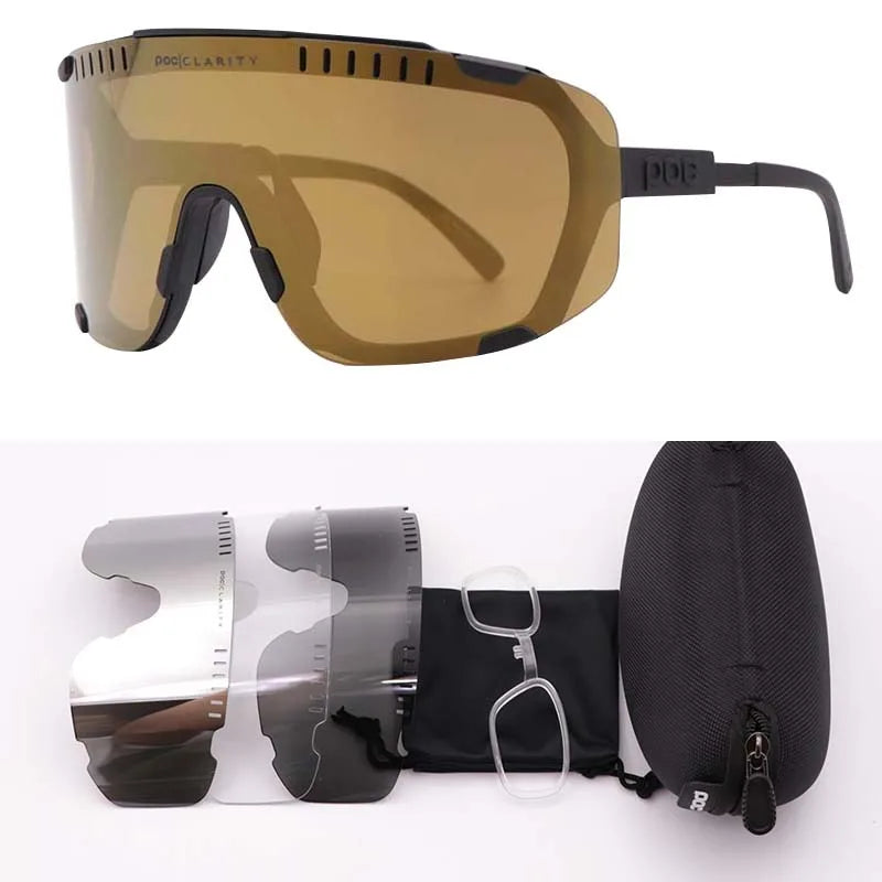 POC DEVOUR Road Bike Outdoor Windproof Glasses Sports Mountaineering Mountain Climbing Running Bike Riding Windproof Glasses