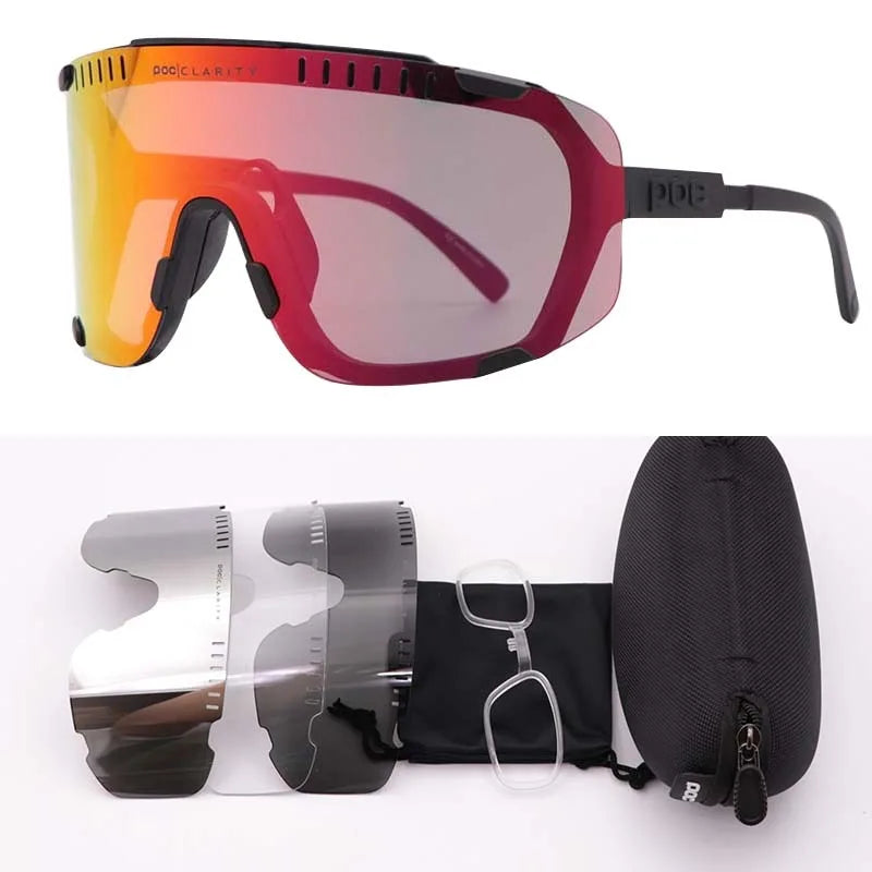 POC DEVOUR Road Bike Outdoor Windproof Glasses Sports Mountaineering Mountain Climbing Running Bike Riding Windproof Glasses