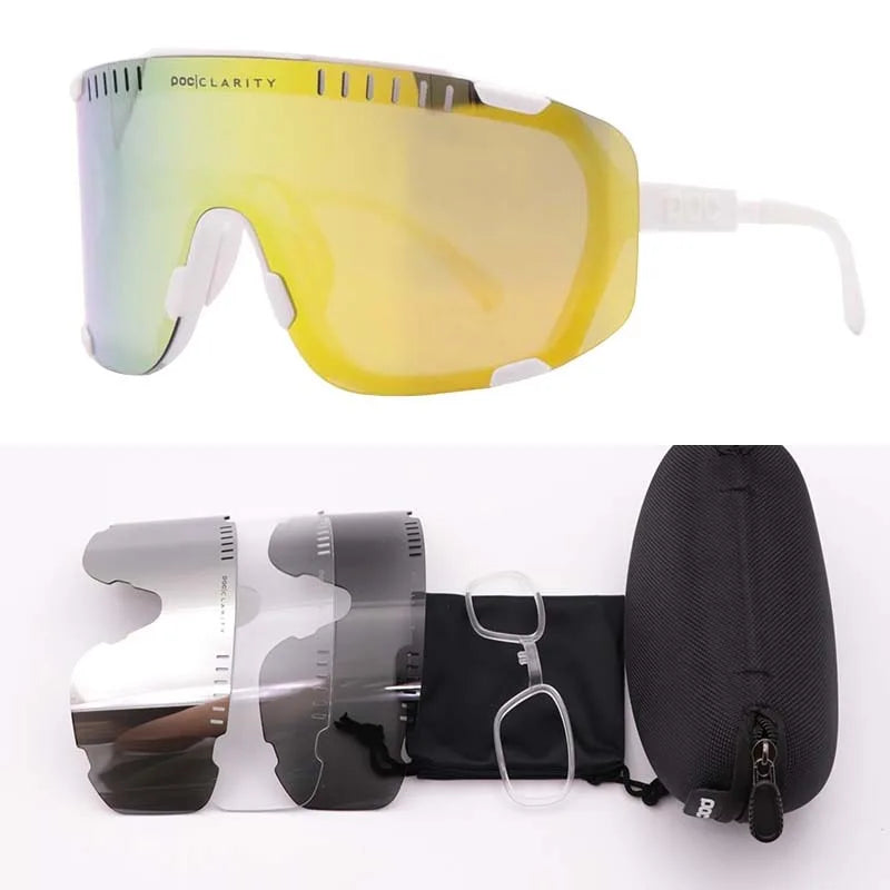 POC DEVOUR Road Bike Outdoor Windproof Glasses Sports Mountaineering Mountain Climbing Running Bike Riding Windproof Glasses
